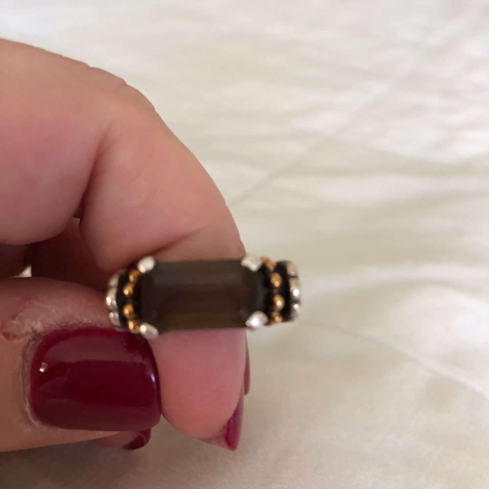 Lagos Caviar Signature Smoky Quartz statement ring